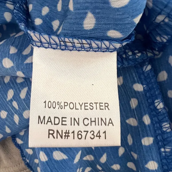 1435 | Hello Molly Blue Polka Dot Ruffle Boho Flirty Summer Picnic Dress Women 2 - Image 5