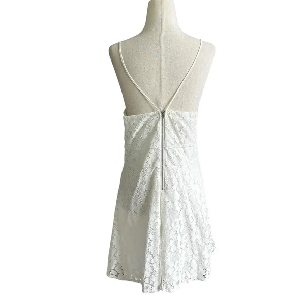 Loveriche White Lined Lace Dress Women's Size Medium | 5-32 - Image 3