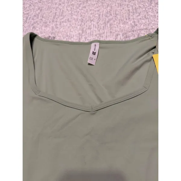 All in Motion Women's Cropped Long Sleeve Square Neck‎ Top Sage Green Size 1X - Image 3