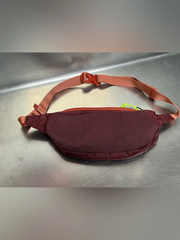 L. L. Bean Stowaway Hip/Waist Fanny Pack Bag Maroon/Orange VGUC - Image 2