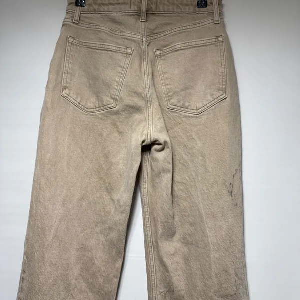 Abercrombie & Fitch Curve Love Grunge Workwear Style Bleach & Grease Stain Jeans - Image 5