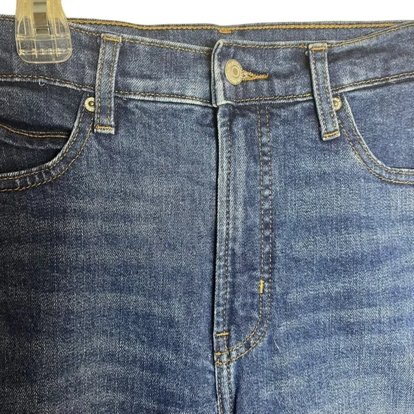 Old Navy Women's‎ 8 Jeans Sky High Straight Extra High Waisted Denim Blue Rolled - Image 2
