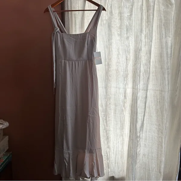 Show Me Your Mumu Claire Midi Dress Show Me The Ring Crisp Champagne‎ NWT Size S - Image 3