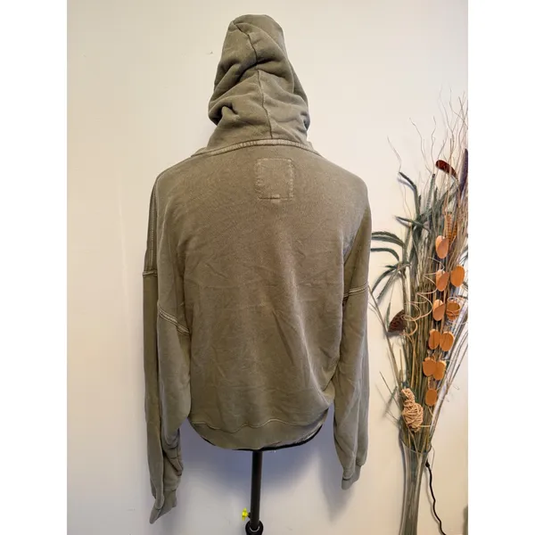 Aerie Women Olive Green Hoodie Long Sleeve‎ Pocket Casual Size XS oversized - Image 2
