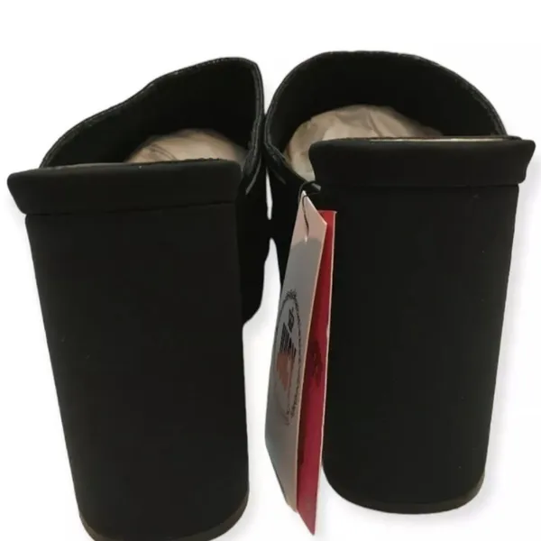 NWT Juicy Couture J-Girly Black White Logo Block Heel Mules Y2K Size 9.5 - Image 5