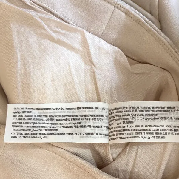 NWT!! ABERCROMBIE & FITCH Vegan Suede Moto Jacket Vegan Cropped Pale Gray Medium - Image 13