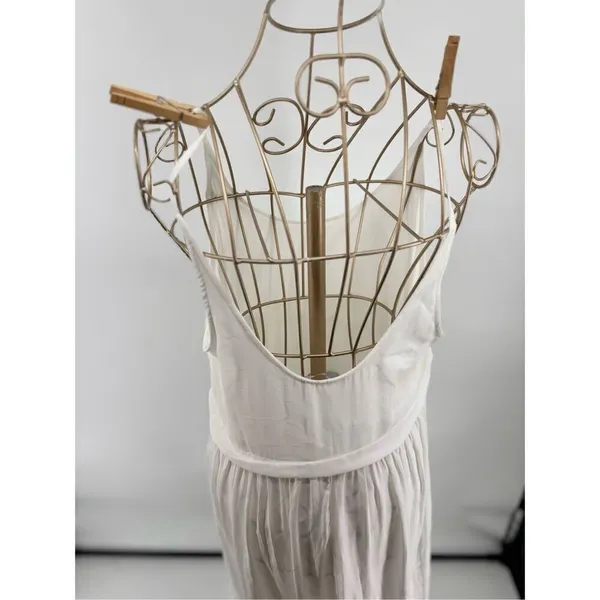 Zara W&B Collection Sleeveless Long Dress Size Medium White - Image 9