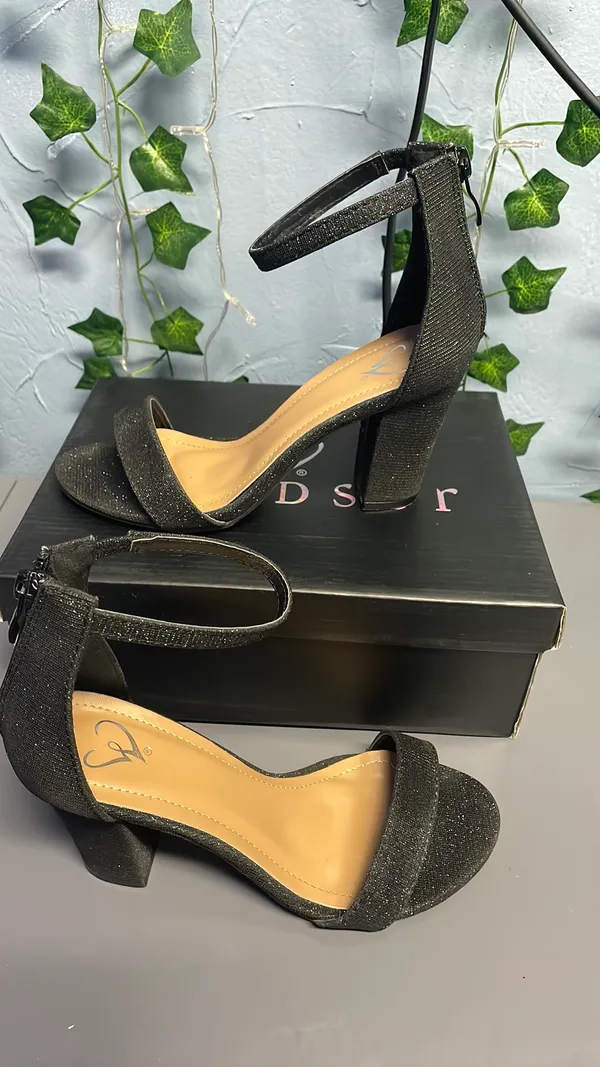 Windsor Sparkly Black Heels - Image 4