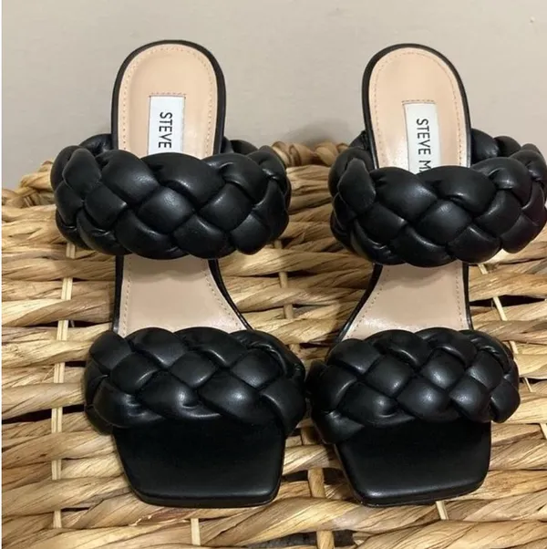 🆕 “Kenley” Steve Madden Elegant Black Braided Heels! Elegant black braided heels by Steve Madden! - Image 3