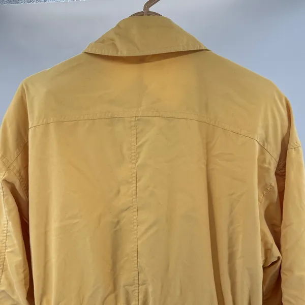 Norm Thompson Yellow Lightweight Jacket vintage lined cinched waist spring M - Image 3