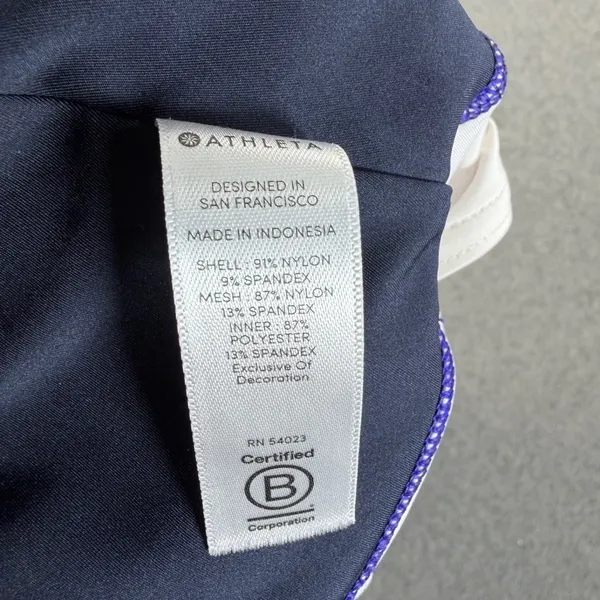 Athleta Running Free Color Block Athletic Shorts Women's Large Blue Purple 3" - Image 7