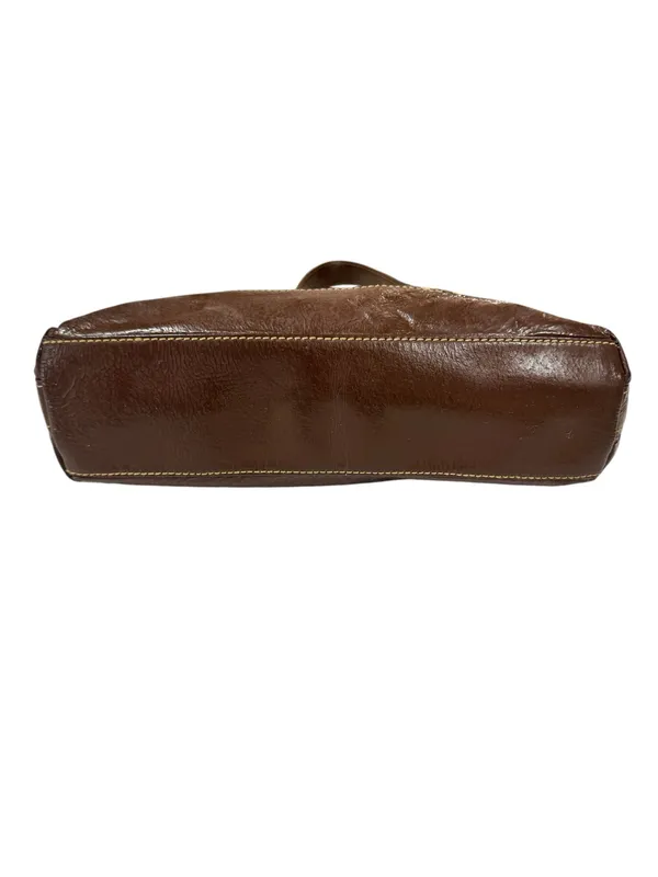 Wilsons Leather Faux Snakeskin Shoulder Bag NWT Brown Python Print Baguette - Image 7