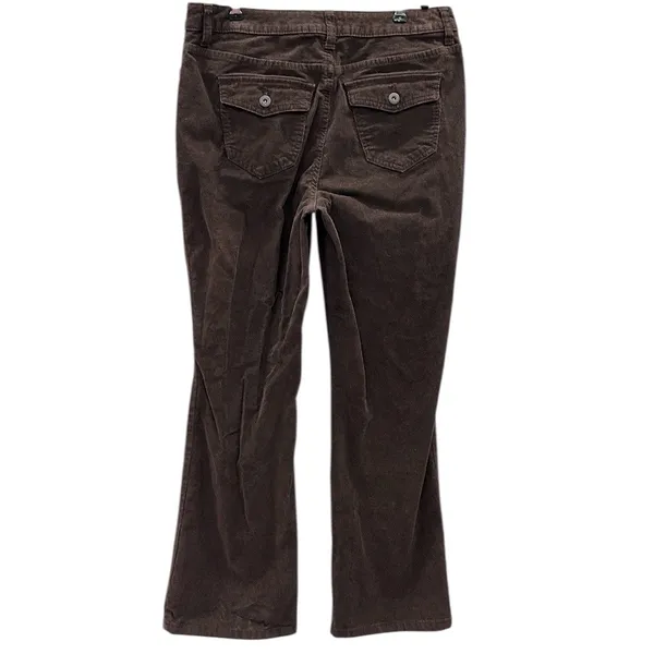 St Johns Bay Brown Corduroy Boot Cut Cotton Blend Pants Womens Petite 12 - Image 3