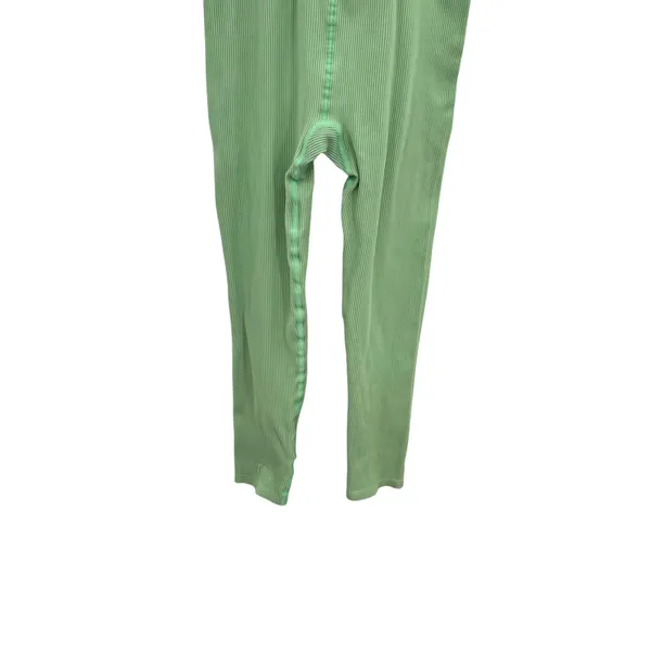 Free People Free Throw Onesie Jumpsuit Ribbed Seamless Green‎ Size Large - Image 11