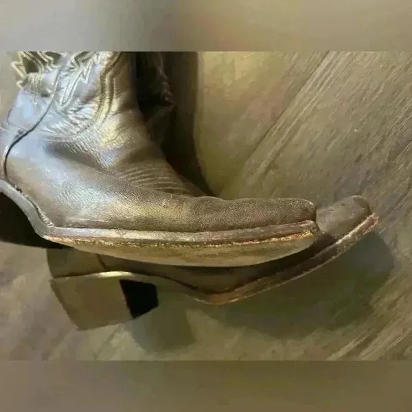 Charlie 1 Horse Mad Dog Calf Cowboy Boots Chocolate Brown Size 7.5 - Image 10