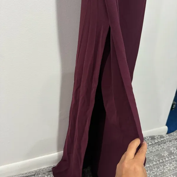 Vera‎ Wang Bridesmaid Aurore Gown Burgundy Size 18 Wedding Guest Gala Cocktail - Image 8