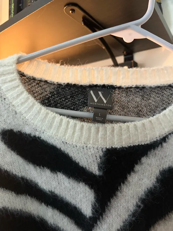 Worthington Zebra Print Sweater - Image 3