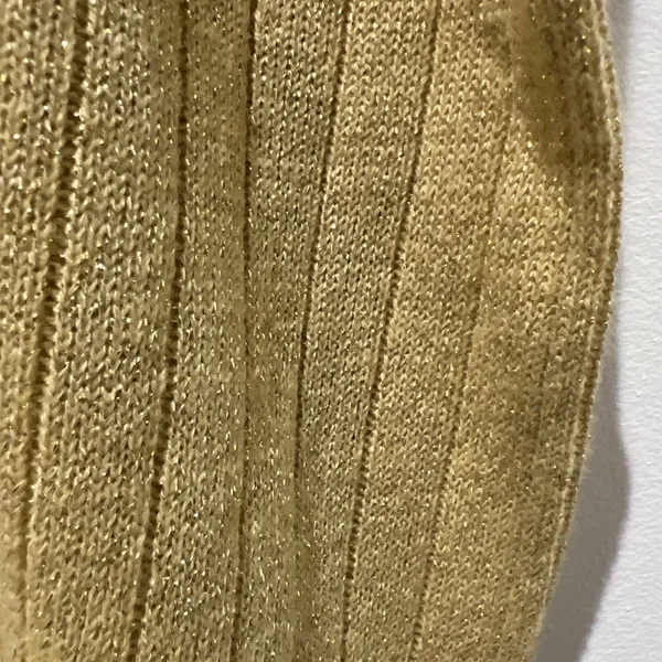 Sag Harbor Metallic Ribbed Sweater Short Sleeve Mock Neck Women size XL Festive - Image 9