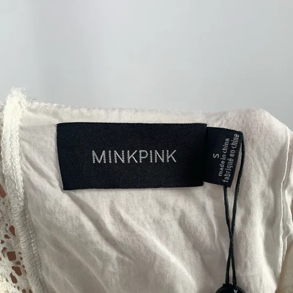 NWT Minkpink Wild Traveller Lace Dress in Off White‎ Size Small - Image 5