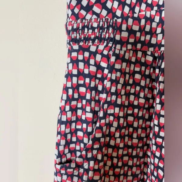 Boden‎ Scoopneck Novelty All Over Print Jersey Dress W/ Pockets Size 8L - Image 6