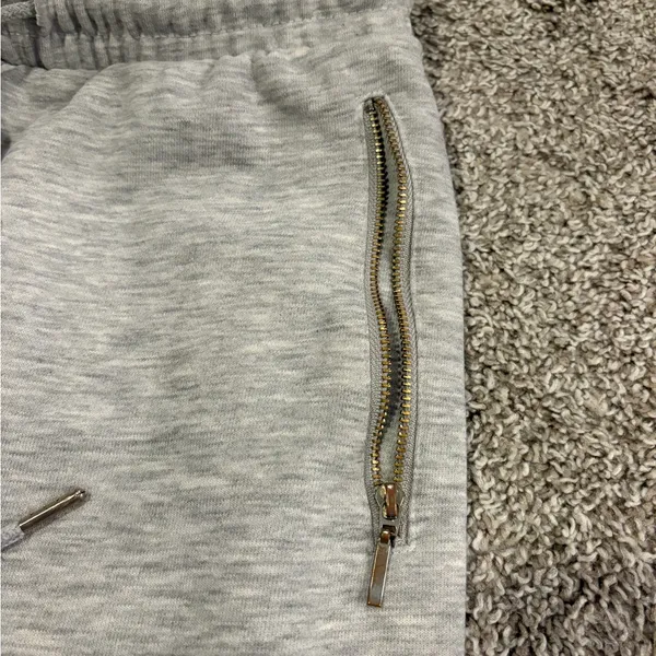 Forever 21 Juniors Grey Joggers Sweatpants Size XS Zippers EUC - Image 4