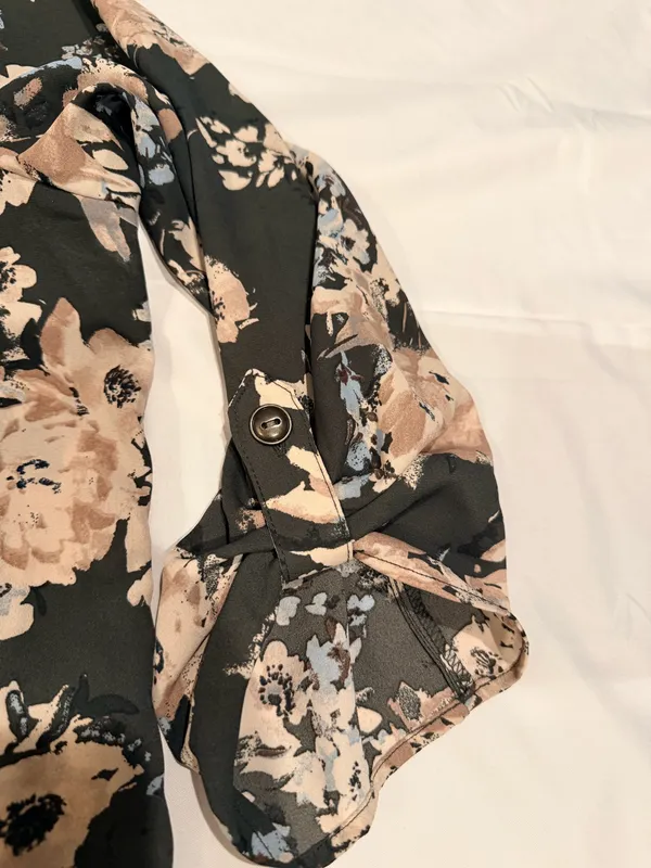 Maurice's Forest Green Fall Loral Blouse - Image 4
