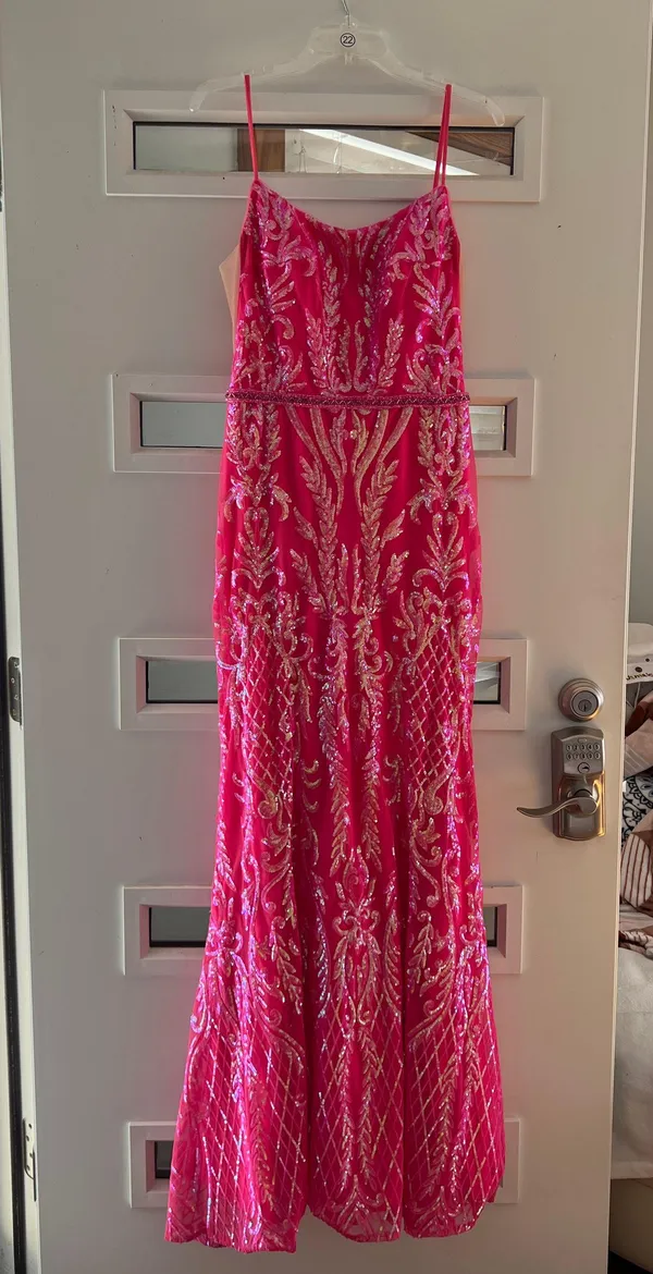 Dress Gallery Pink Sparkly Prom Dress - Image 5