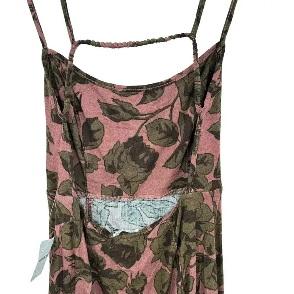Free People‎ Bring It Back Printed Cut-Out Bodycon Dress Mauve Pink Size XS - Image 8