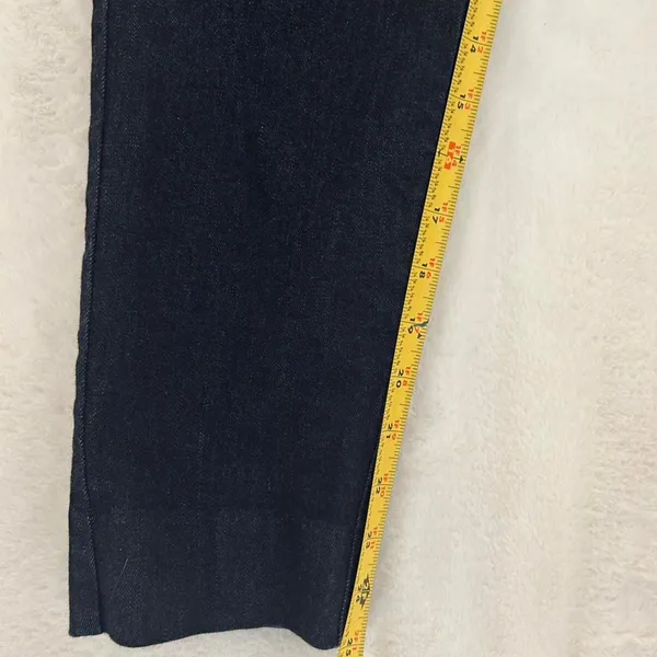 Banana Republic Sloan Crop Pants‎ Womens 6 Dark Wash Indigo Denim Slim Trousers - Image 4