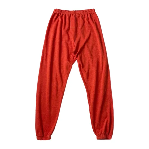 Aviator Nation Red Orange Logo Sweatpants Joggers Size Large - Image 4