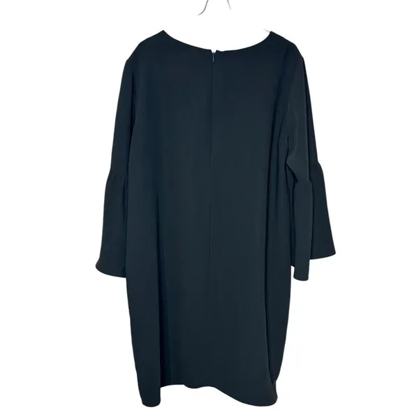 Amanda Uprichard Women Dress Shift Bell Sleeve Round NeckZip Back Black‎ Large - Image 8