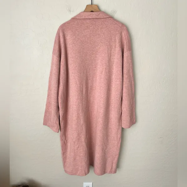 J. Crew Ella Long Cotton Wool Blend Cardigan Sweater Pink Blush Size XL - Image 3