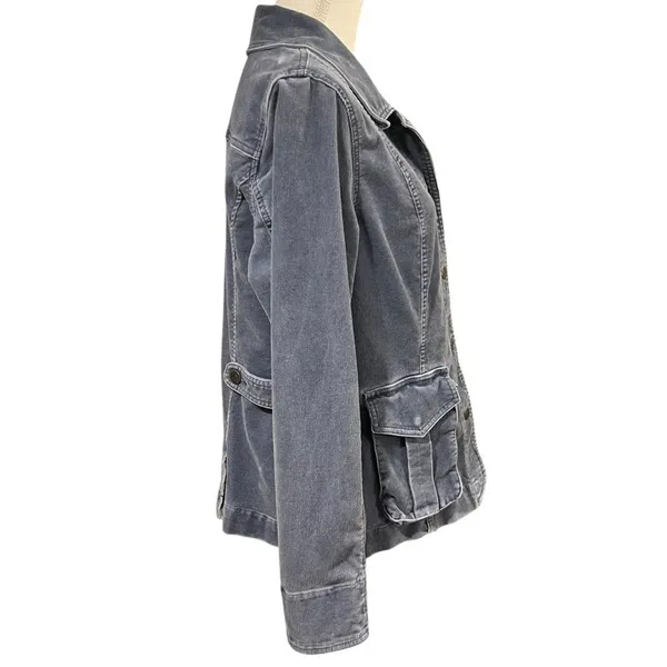 Eddie Bauer Womens Corduroy Utility Jacket Size L Academia Preppy Gilmore Girls - Image 4