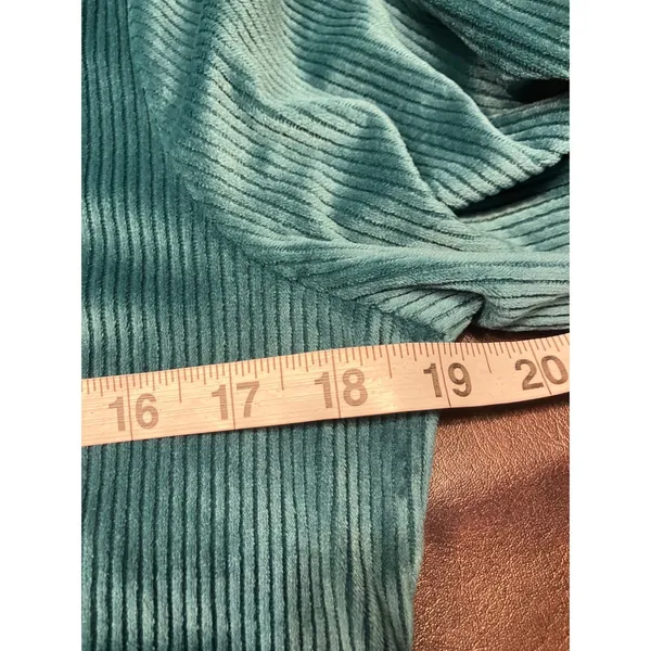 ModCloth Corduroy Ribbed Green Bodycon‎ Midi Dress Mock Neck Women's Size L - Image 12