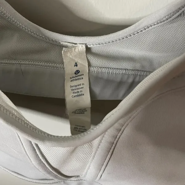 Lululemon Athletica Sport’s Bra Mesh Straps Racerback Pullover Gray Women Sz 4 - Image 4