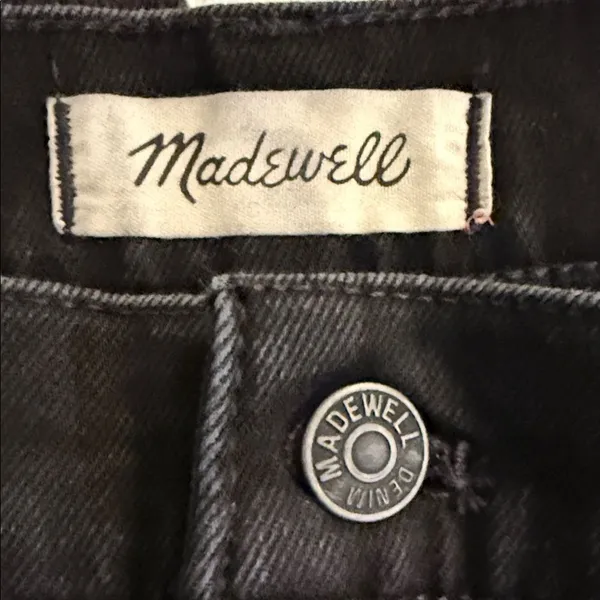 Madewell The Perfect Vintage Flare Jean in Sherborn Wash Black sz 33 - Image 3