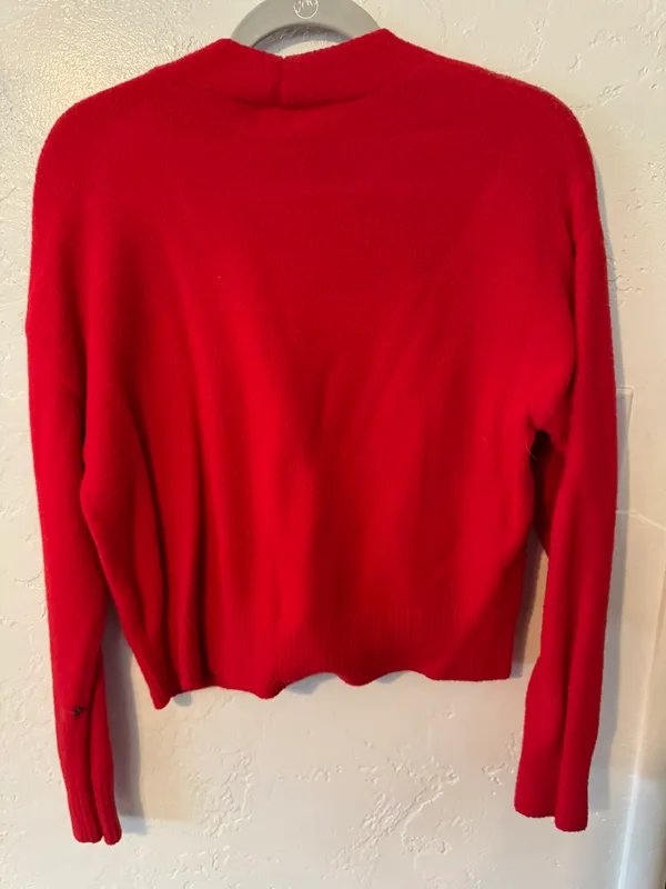 Women’s Cardigan Red - Image 3