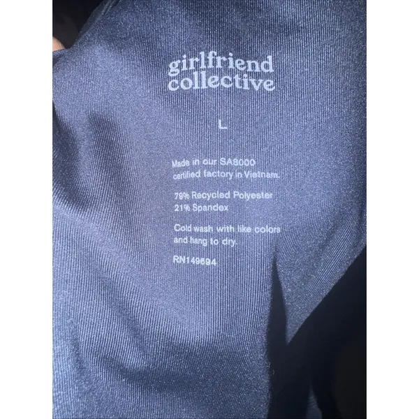 Paloma Racerback Bra by Girlfriend Collective Navy Blue Size L - Image 8