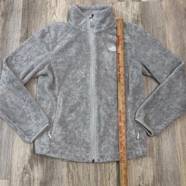 The North Face Osito Fleece Jacket‎ Womens Medium Gray Full Zip Soft High Pile - Image 4