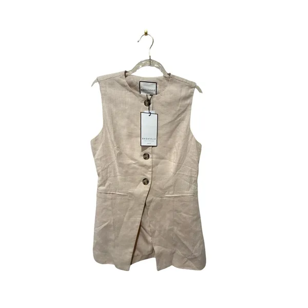 Bagatelle Longline Linen Blend Vest‎ Size Medium - Image 4