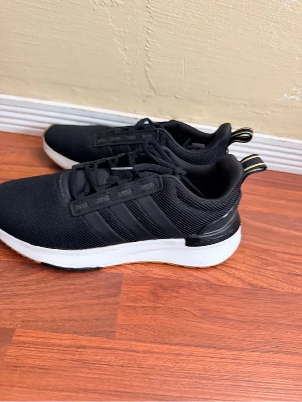 adidas Black Mesh Running Sneakers with White Midsole - Image 3
