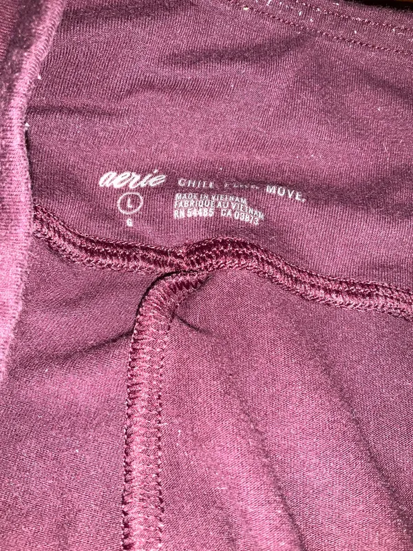 Aerie Purple Cotton-Blend Leggings Sz. L - Image 2