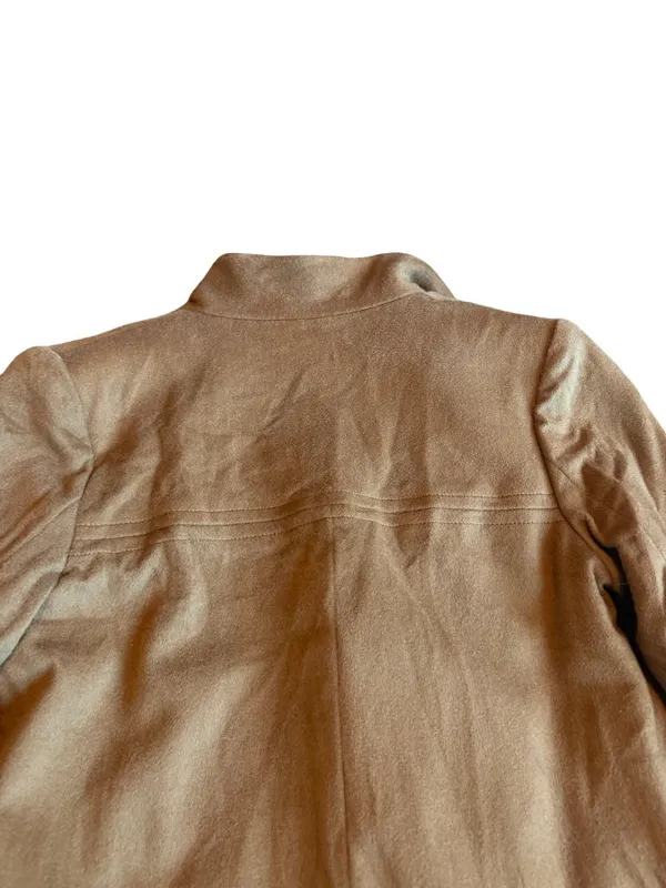 Fleurette Camel Coat Jacket Button - Image 12