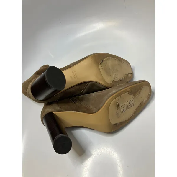Zara woman tan taupe boots zipper closure women's size‎ 40 9.5 dressy trendy - Image 5