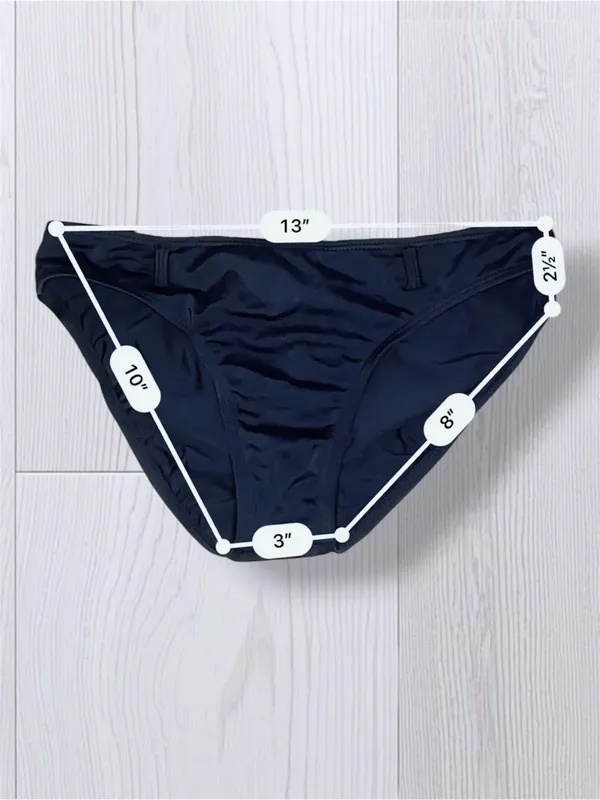 JANTZEN Solid Black Comfort Hipster Bikini Bottoms Mid Rise Full Coverage - Image 8
