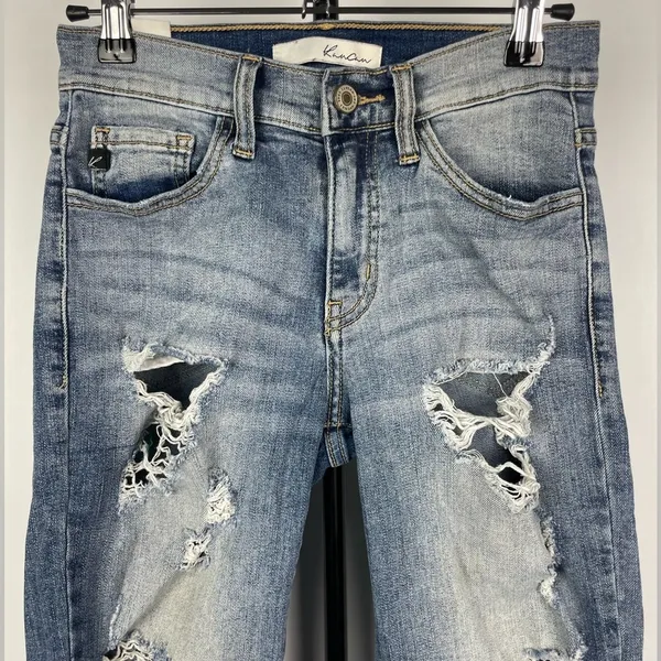 Kancan Light Blue Distressed Destroyed KC11004‎ Skinny Jeans - Image 4