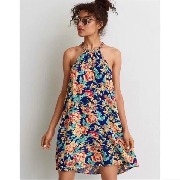 American Eagle Floral Tropical Sun Dress - Image 2