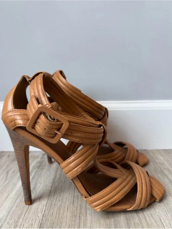 Tory Burch Strappy Leather High Heel Sandals - Image 2