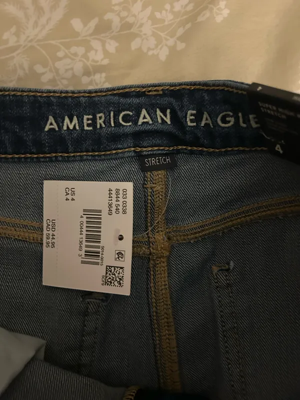 American eagle super high rise stretch mom shorts - Image 3