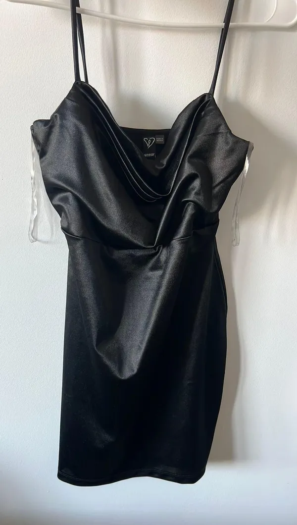 Windsor Black Mini Dress - Image 2